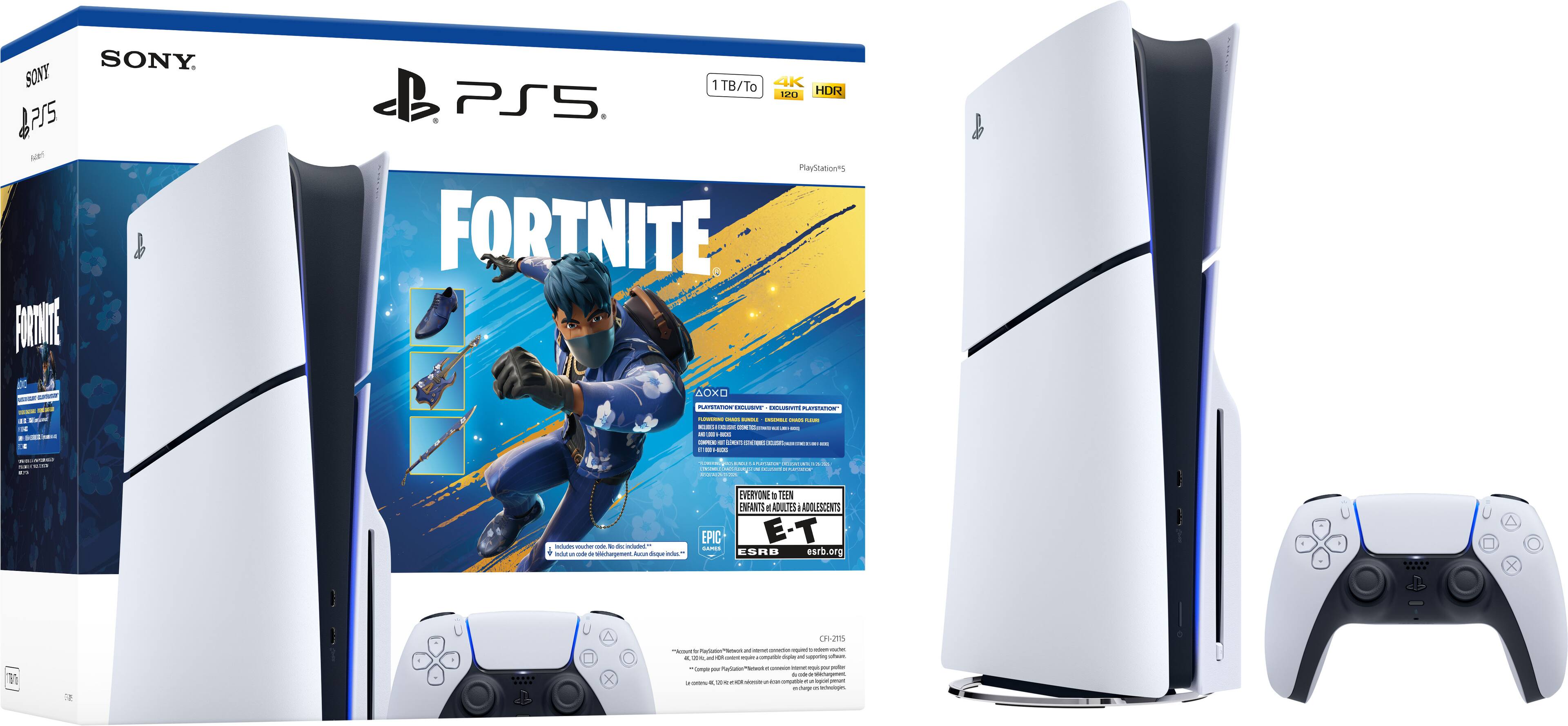 PlayStation 5 Consola 1TB - Fortnite Flowering Chaos Paquete - PlayStation 5