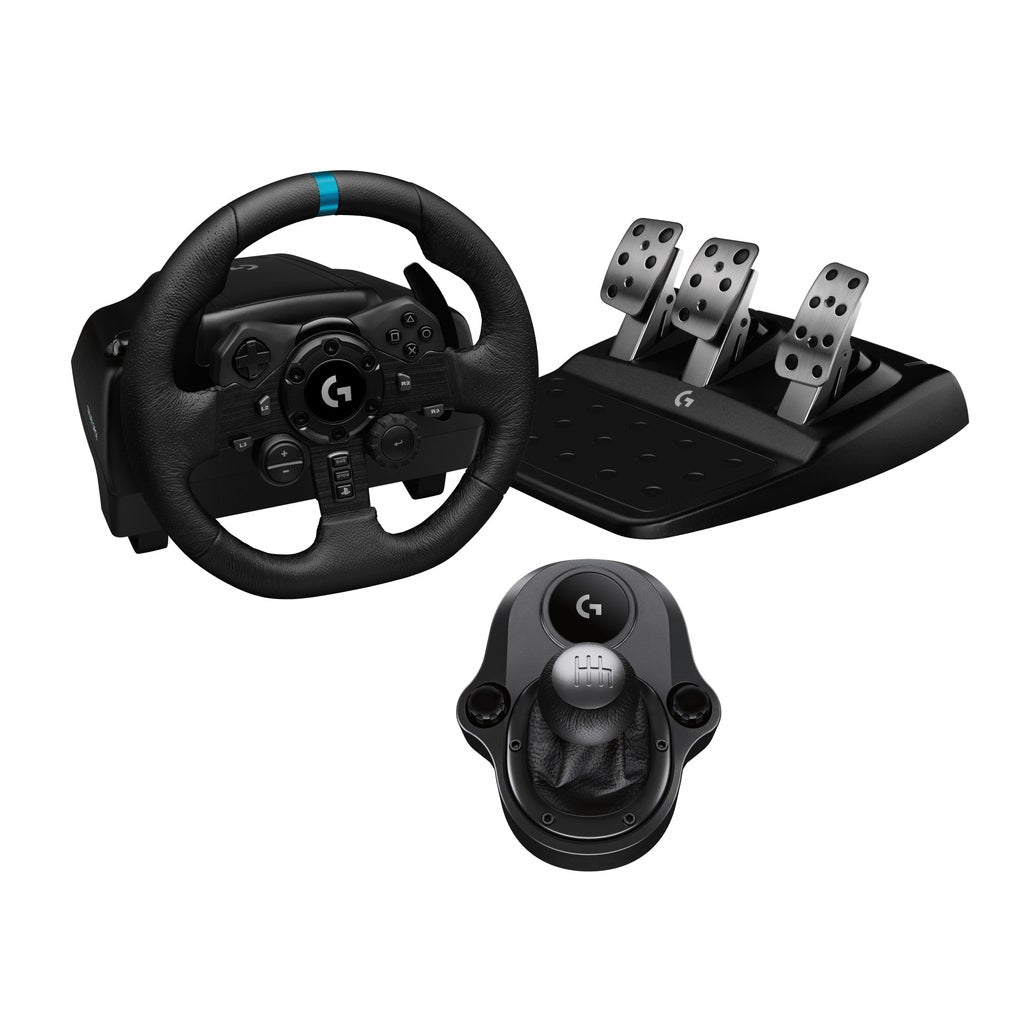Logitech G Paquete Simulador de Carreras con G923 TrueForce Volante, Pedales y Palanca de Cambios - Playstation 5