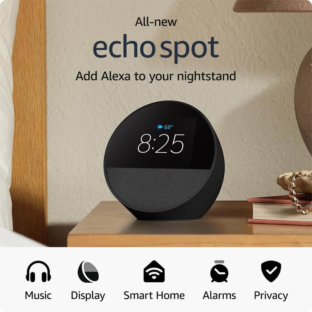 Amazon - Echo Spot (2024 release), Reloj Inteligen