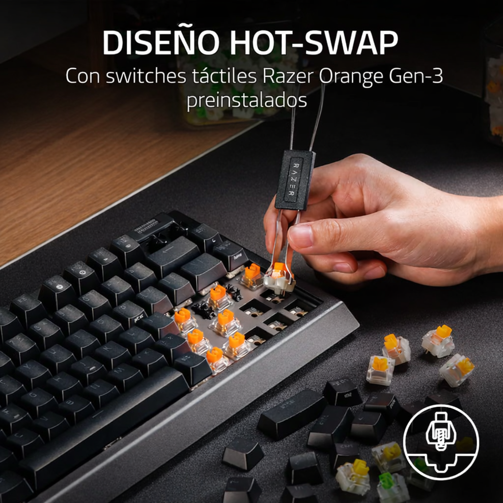 Razer BlackWidow V4 Mini 65% - Teclado Gaming Inalámbrico