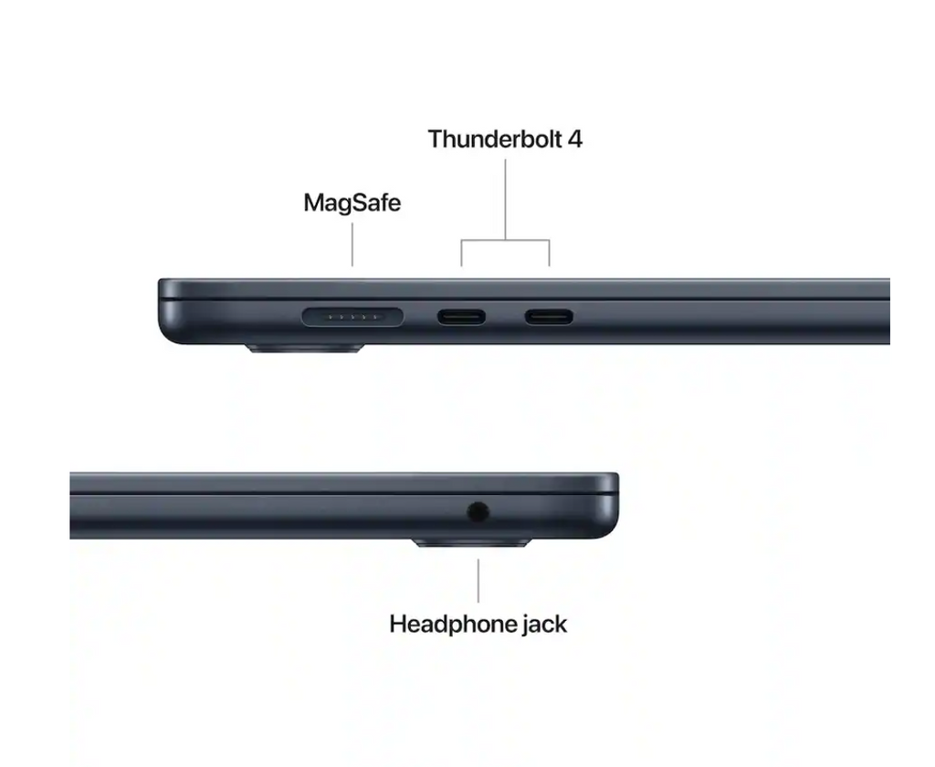 Apple - MacBook Air 15-inch Laptop - Apple M4 chip Built for Apple Intelligence - 16GB Memory - 256GB SSD - Midnight