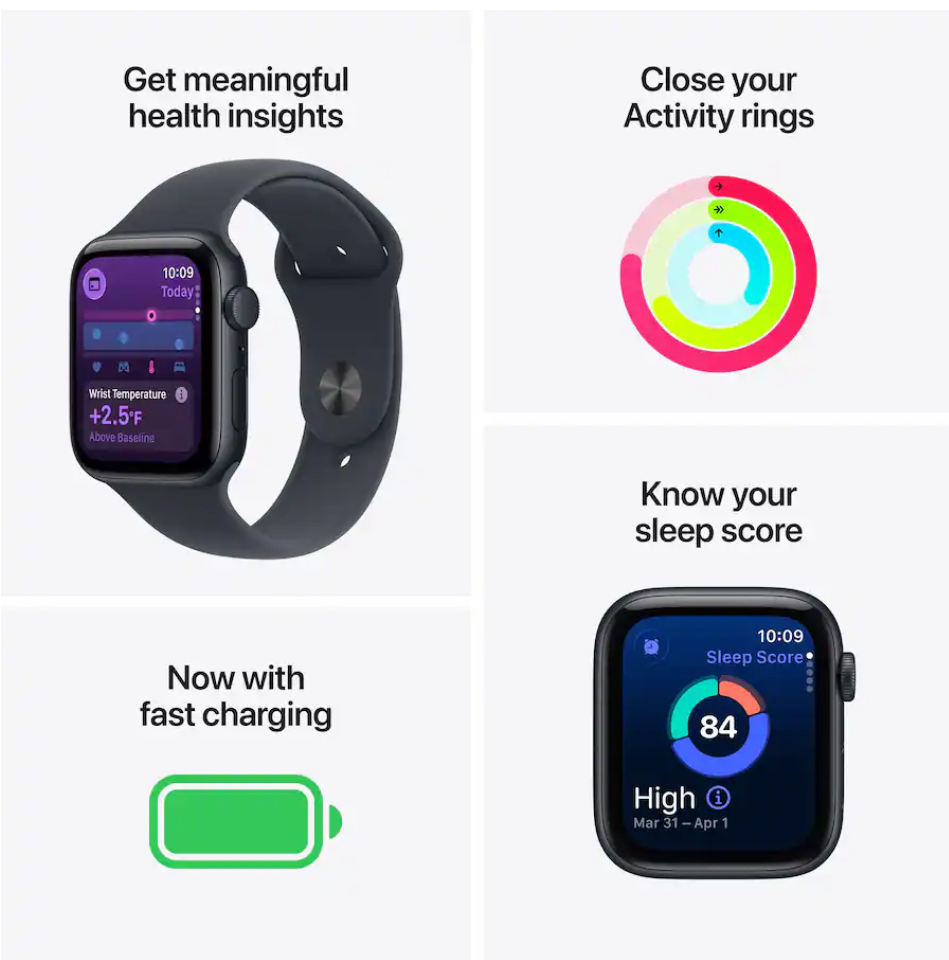 Apple Watch SE 3 (GPS) 44mm Starlight Aluminum Case with Starlight Sport Band