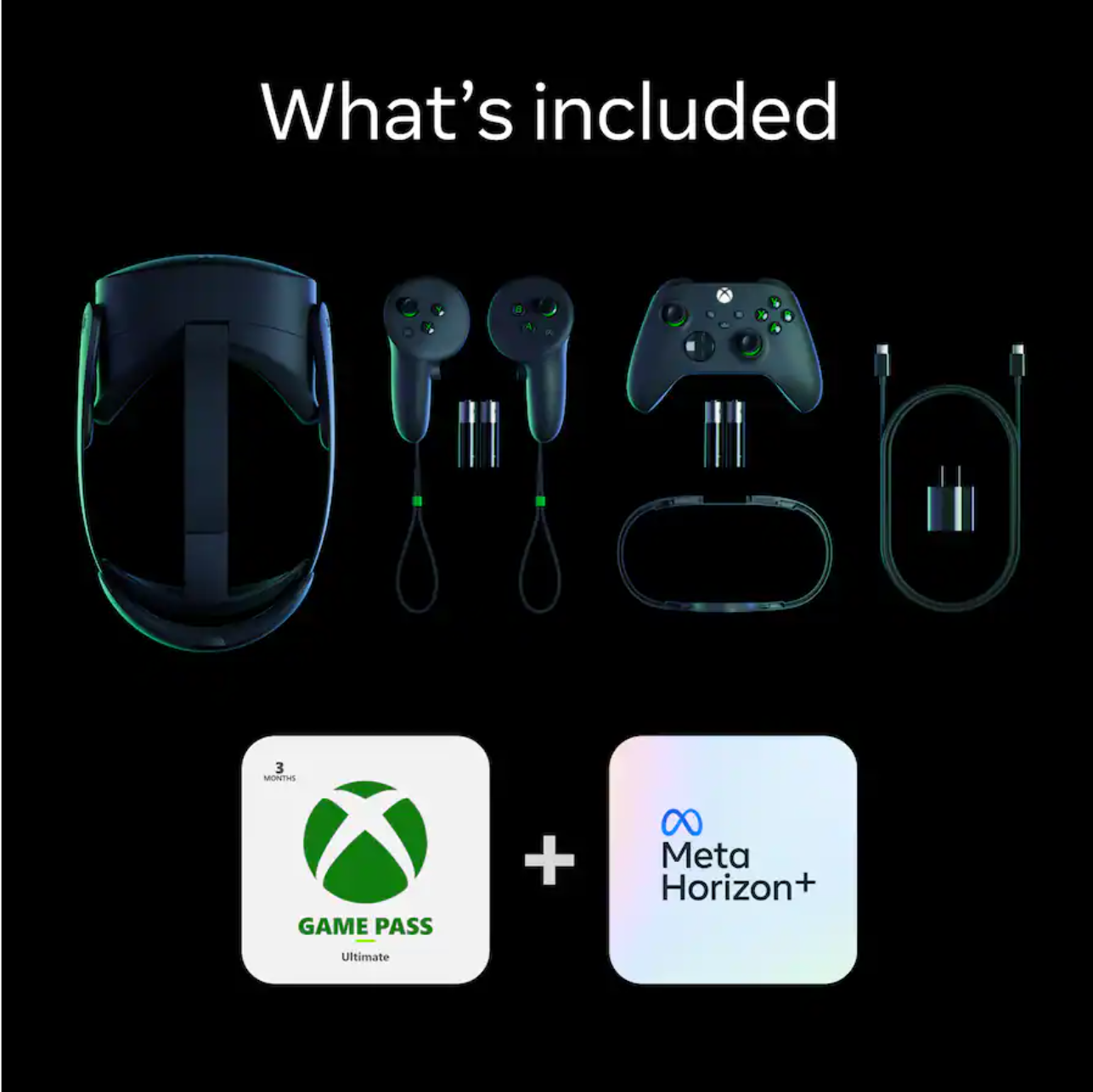 Meta Quest 3S - Edición Xbox - 128GB - 3 Meses Xbox Game Pass Ultimate - Negro Carbon