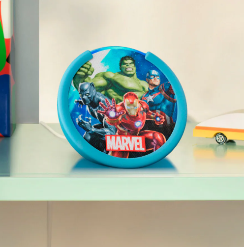 Amazon Echo Pop Kids - Parlante Inteligente con Alexa - Marvel Avengers
