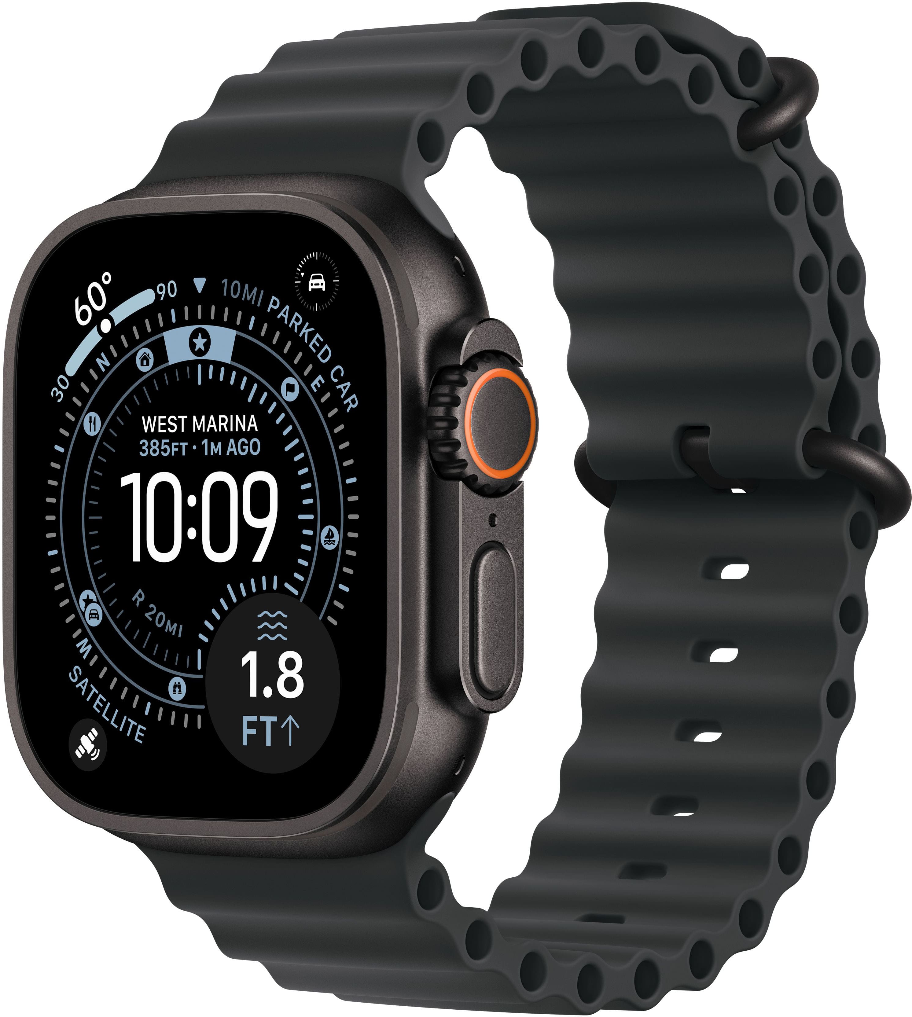 Apple Watch Ultra 3 (GPS+Cellular) 49mm Caja de Titanio con Black Correa Ocean - Negro - (2025)