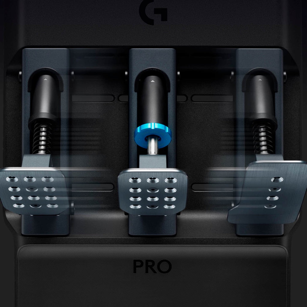 Logitech - PRO Pedales de Simulacion con Freno de 100kg para Windows - Negro