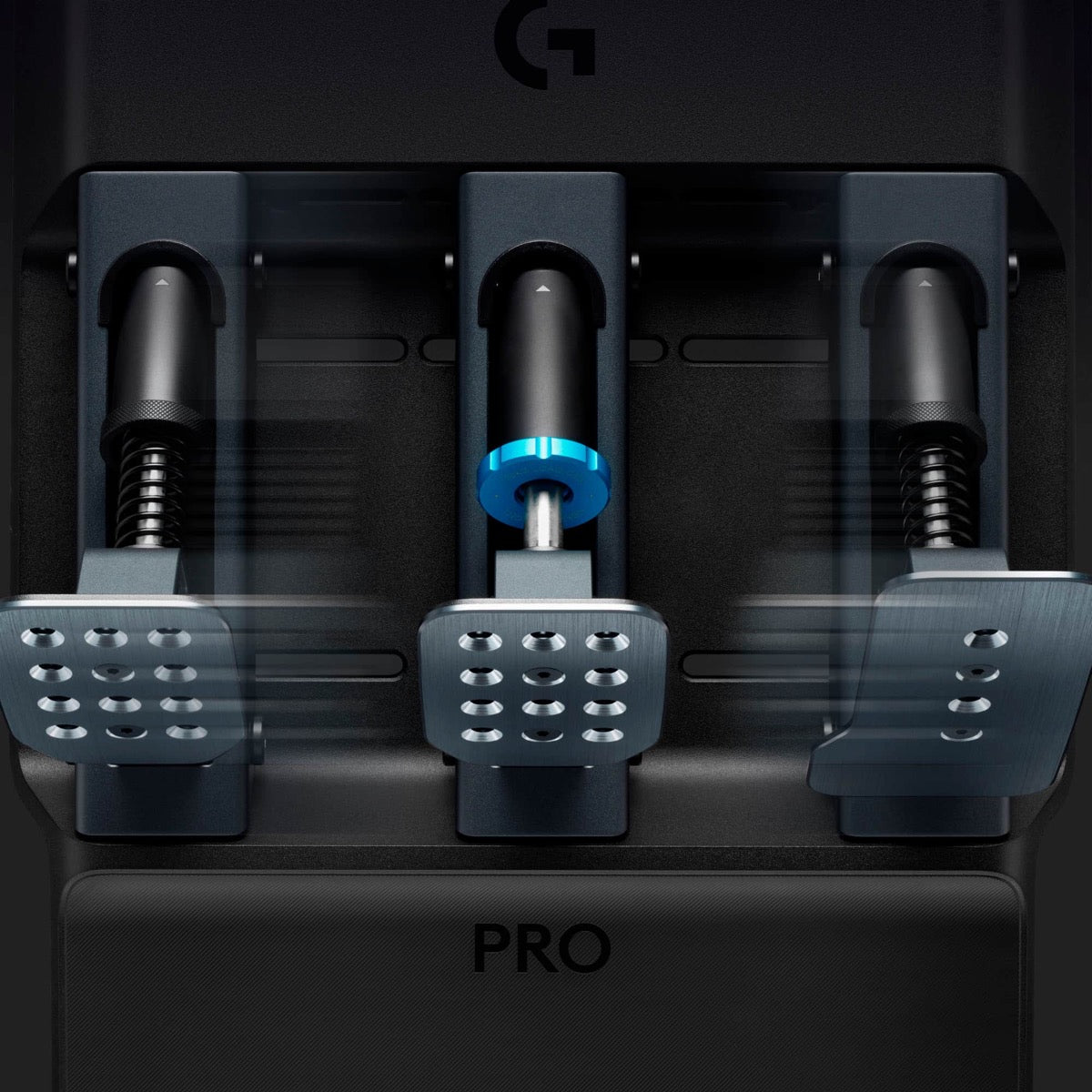 Logitech - PRO Pedales de Simulacion con Freno de 100kg para Windows - Negro